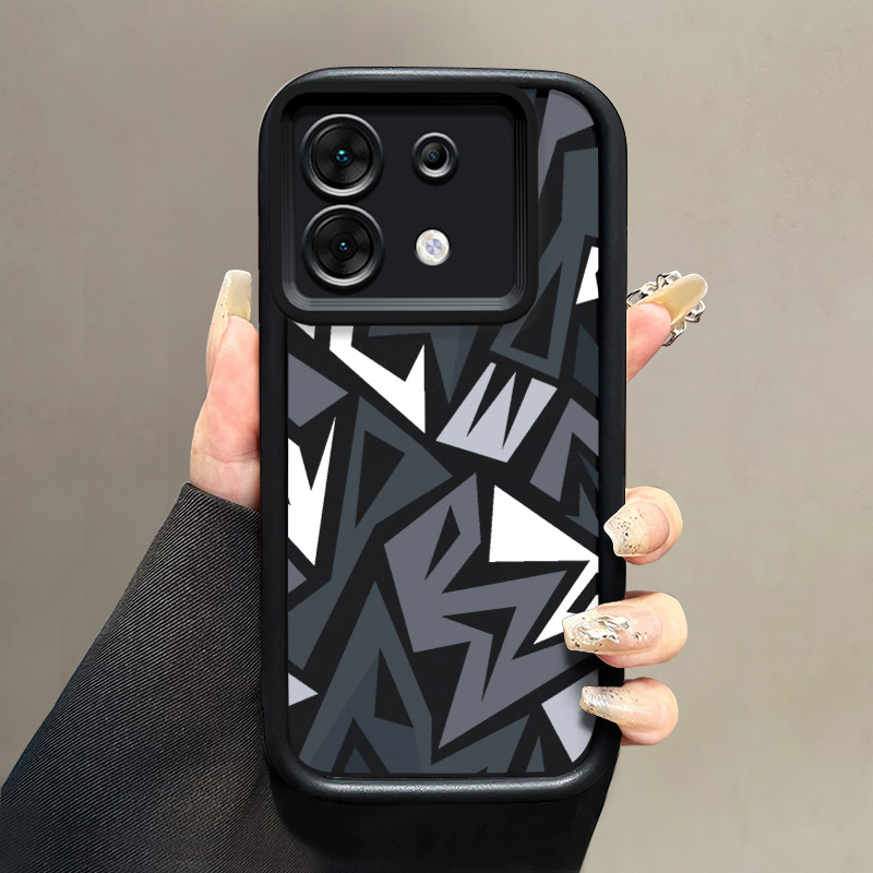 เคสสำหรับ Infinix Zero 30 5G เคสนิ่มซิลิโคนเคสโทรศัพท์มีลายรูปทรงเรขาคณิตกันกระแทก