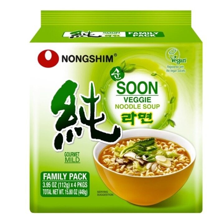 Nong Shim Veggie Ramen Noodles X 4 (112G X 4)