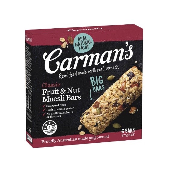 Carman'S Classic Fruit Muesli Bar 270G