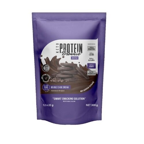 Justin'S Double Choc Dream Keto Protein Brownie Mini 300G บราวนี่ คีโต ช็อกโกแลต