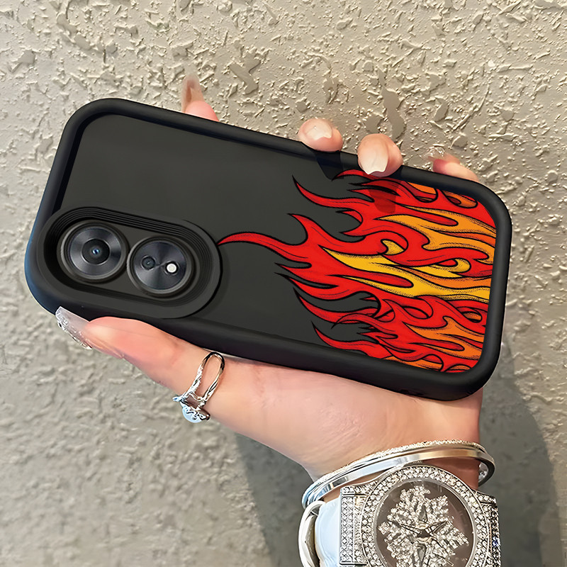 เคสสำหรับ OPPO A98 5G OPPO F23 5G OPPO A1 5G เคสโทรศัพท์ซิลิโคนป้องกันป้องกันซิลิโคนตกลายเปลวไฟ