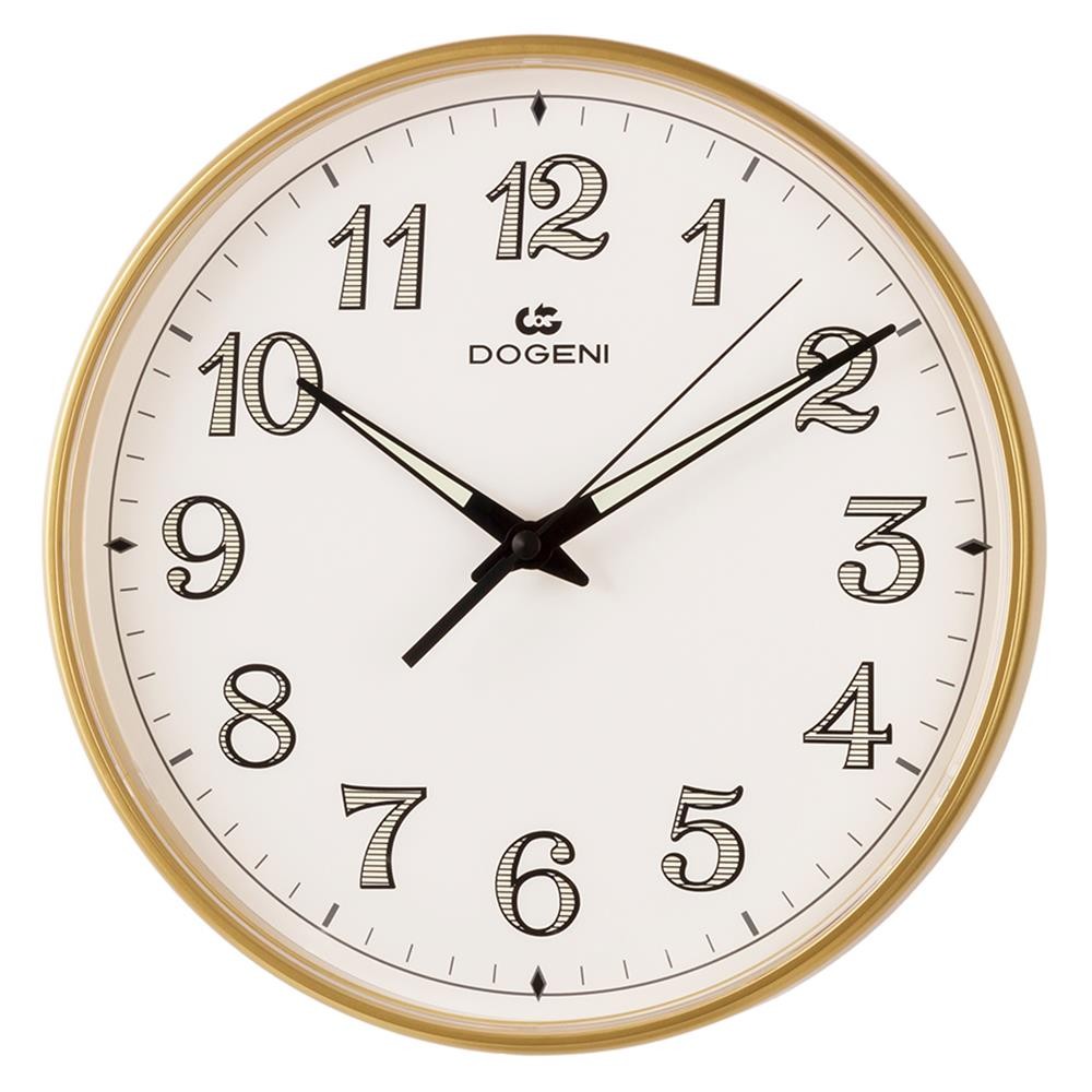 DOGENI นาฬิกาแขวน DOGENI WNP015GD 10.5 นิ้ว สีทอง ของตกแต่งบ้าน นาฬิกา WALL CLOCK DOGENI WNP015GD 10