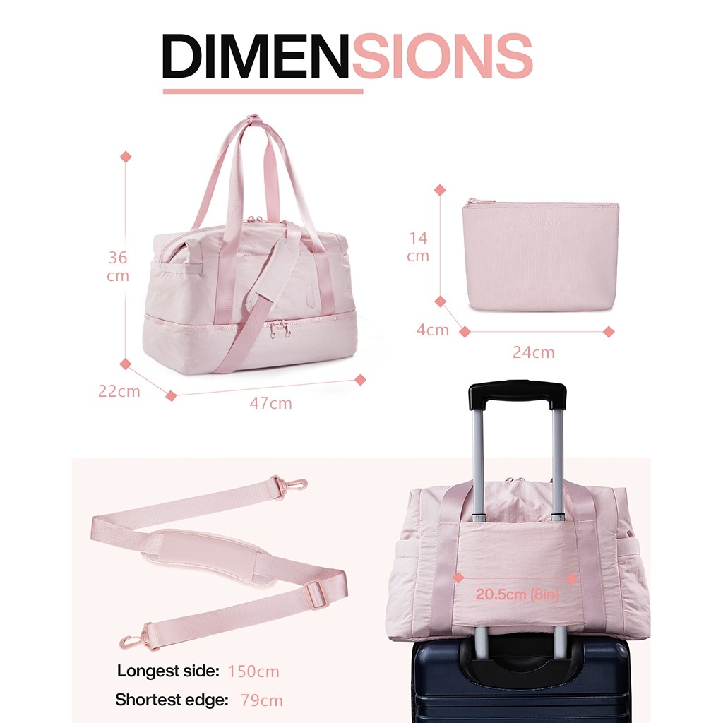 BAGSMART กระเป๋าเดินทาง Duffle กระเป๋ายิม 31L Puffer Tote Bag กระเป๋าเดินทาง Gym bag