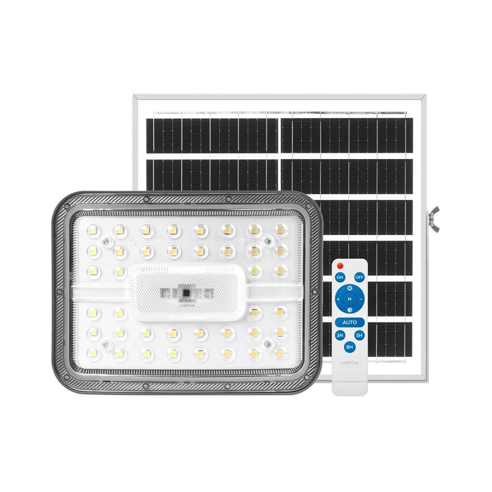 [ซื้อ1แถม1 *กดลงตะกร้า2ชิ้น]  LAMPTAN สปอตไลท์ SOLAR ARC 300 วัตต์ DAYLIGHT สีเทา/ดำ จัดส่งโดย HomePro