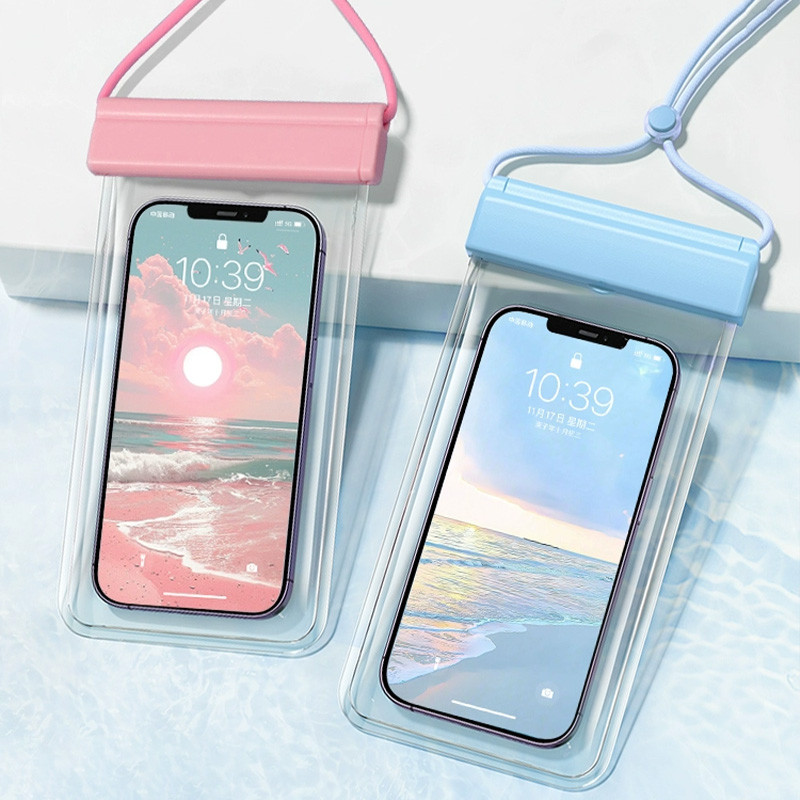 ซองกันน้ำ กระเป๋าใส่โทรศัพท์มือถือ กันน้ำดีเยี่ยม ดำน้ำได้ ขนาด 7.2นิ้ว//Wassuppe สินค้า