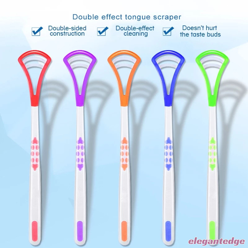 elegantedge น้ํายาทําความสะอาดลิ้น มีดโกนพลาสติก Tounge Oral Mouth Hygiene Dental Care