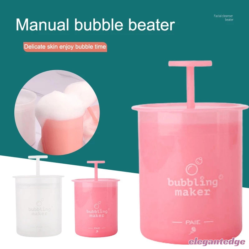 elegantedge หนา PP Mini Facial Cleanser Foaming Cup แบบพกพาฟองขนาดเล็ก Manual Foamer