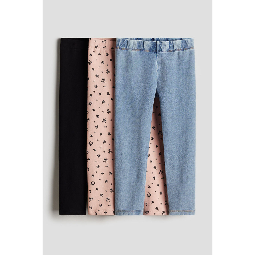 H&M Girl 3-pack cotton leggings 1039254_4