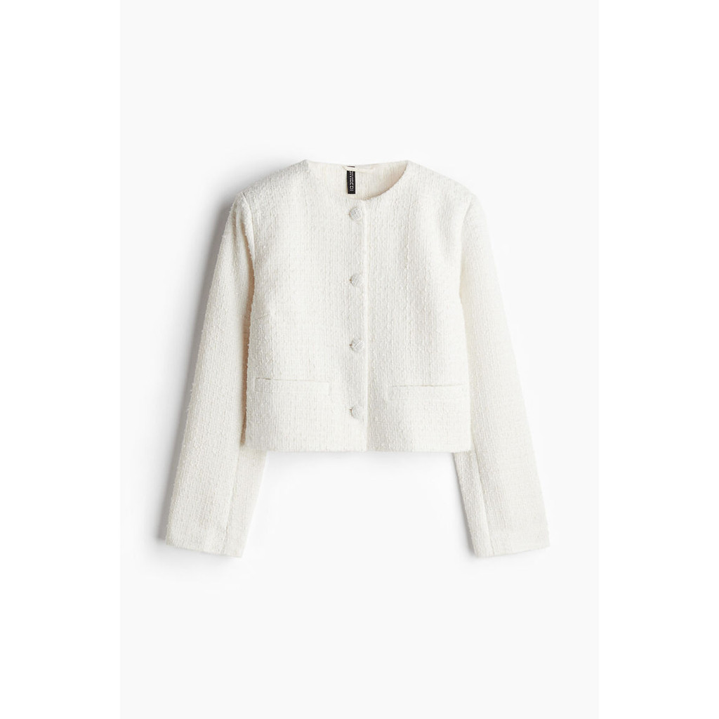 H&M Bouclé-weave jacket Women Bouclé-weave jacket 1255487_1