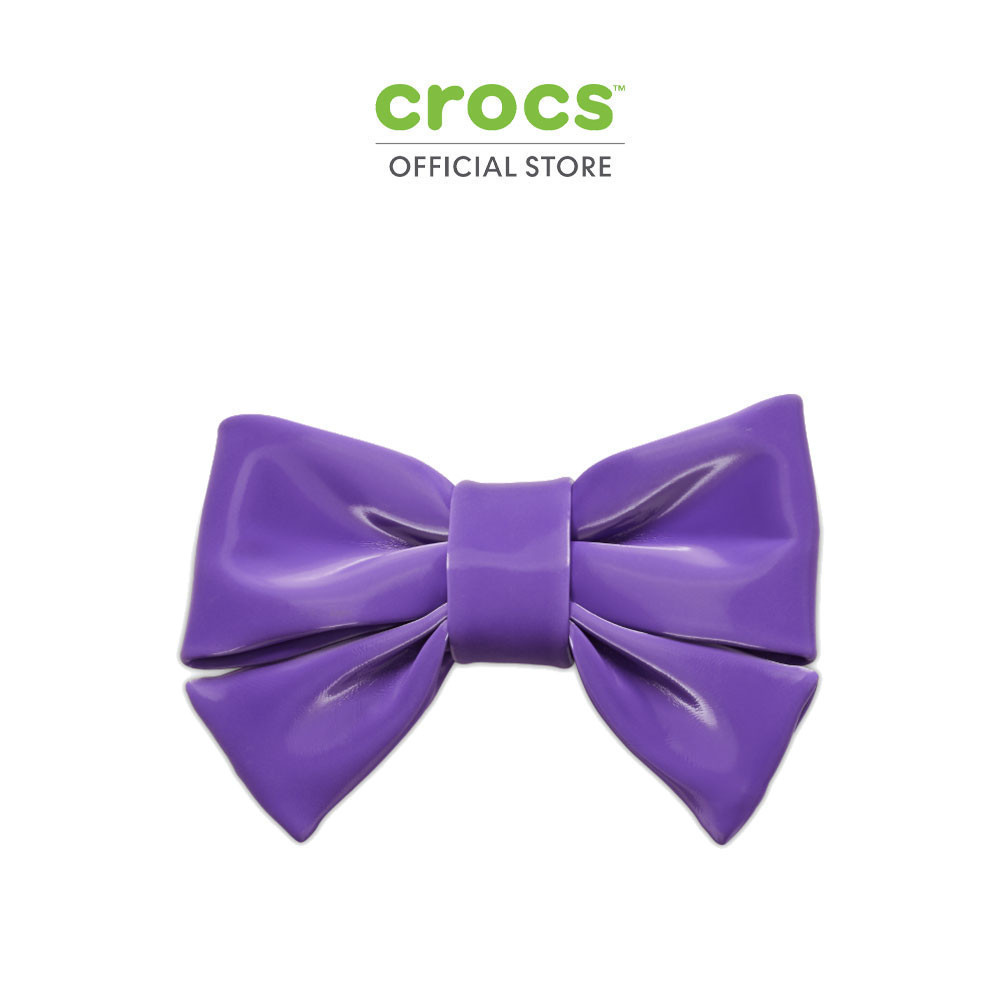 CROCS ตัวติดรองเท้า JIBBITZ HYPER PURPLE BOW