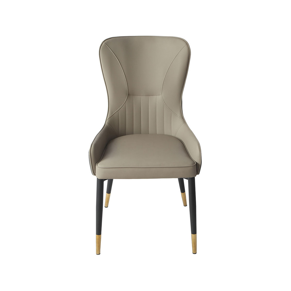 เก้าอี้ทานอาหารทูโทน CALINA รุ่น GDC12A-2KD-B สีเบจ - เทา