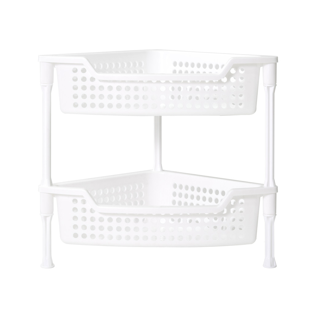 KASSA HOME ชั้นวางของพลาสติกอเนกประสงค์ 4 ชั้น รุ่น Circle API-10301M4 ขนาด 43 x 30 x 81.2 ซม. สีขาว