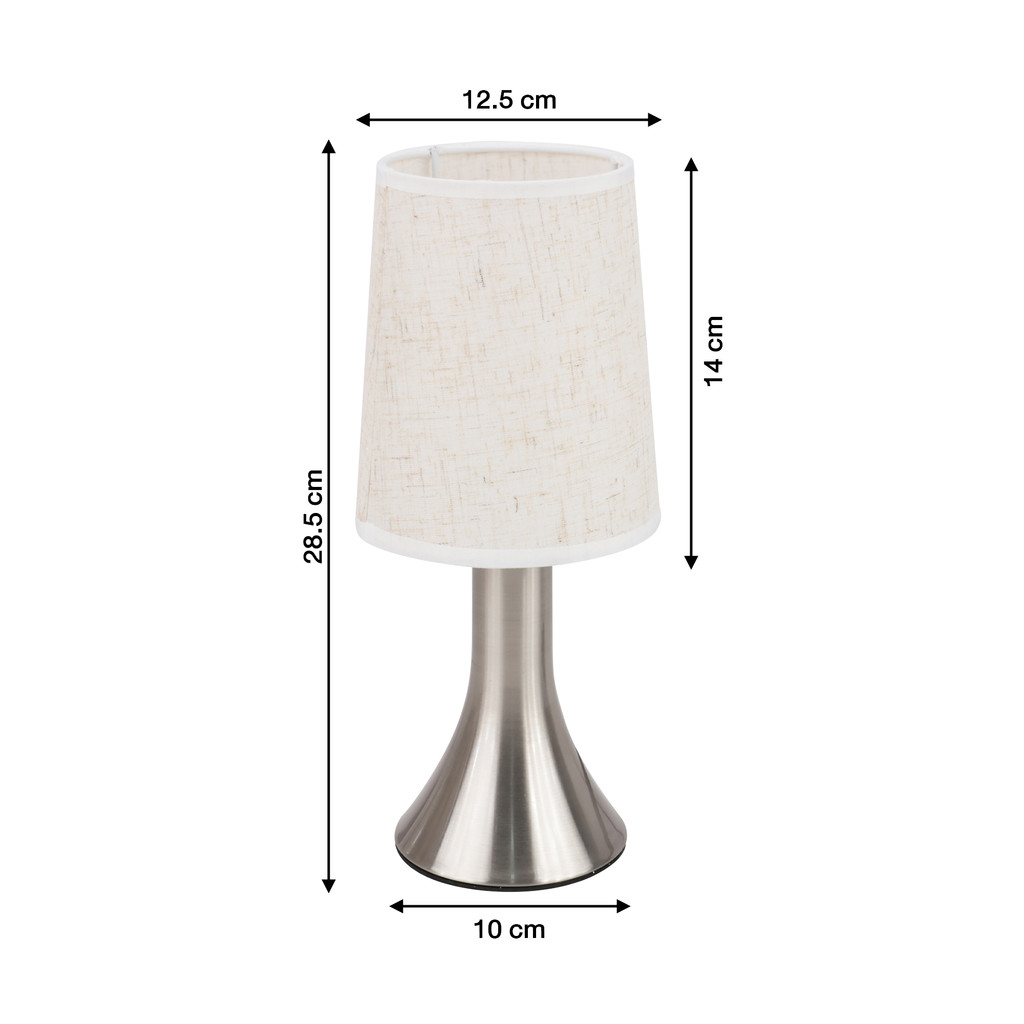 LUZINO โคมไฟตั้งโต๊ะเหล็ก Dan E27x1  รุ่น 18203/1T-SL สีขาว - นิกเกิล - รูปที่ 5