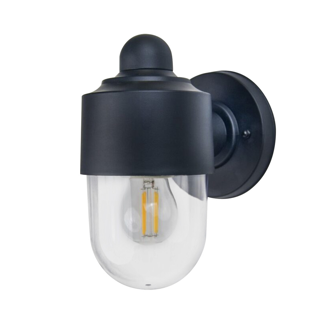LUZINO โคมไฟผนังภายนอก E27x1 รุ่น GD-PW016-E27 สีดำ - ใส
