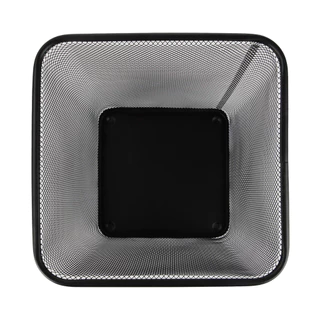 KASSA HOME ถังผงเหลี่ยมอเนกประสงค์เหล็กพ่นสี 8 ลิตร รุ่น NOR35002SB ขนาด 23.5 x 19 x 26 ซม. สีดำ