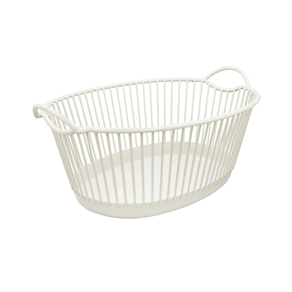 ตะกร้าผ้าทรงรี แบบมีหูจับ Hotaru KASSA HOME รุ่น BQ-2042 ขนาด 61.7 x 42 x 26.6 ซม. สีครีม