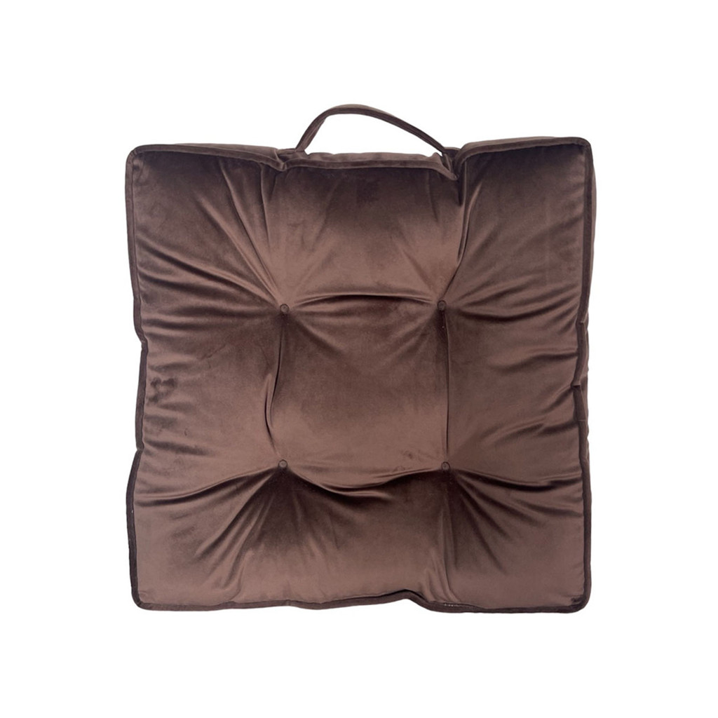 KASSA HOME เบาะรองนั่ง รุ่น Velvet ขนาด 50 x 50 ซม. สีน้ำตาล