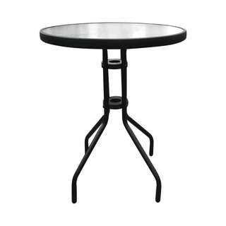 FONTE โต๊ะกระจกกลม BISTRO รุ่น 144.307.02 สีดำ