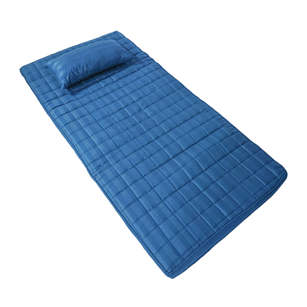 KASSA HOME ที่นอนปิกนิกพร้อมหมอน รุ่น Embross ขนาด 78 x 36 นิ้ว สีน้ำเงิน