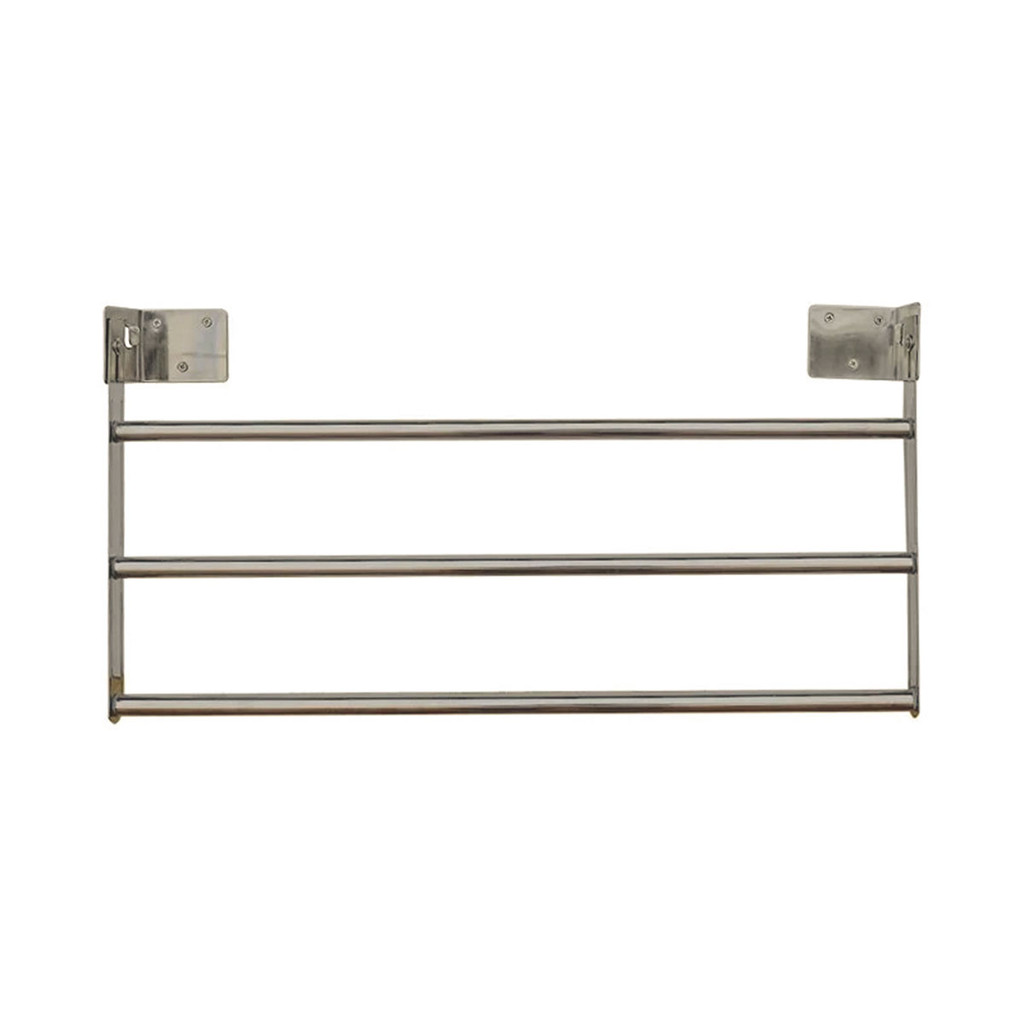 KASSA HOME ราวแขวนติดผนัง สเตนเลส รุ่น CRS-6030-3 ขนาด 30 x 60 x 6 ซม. สีเงิน