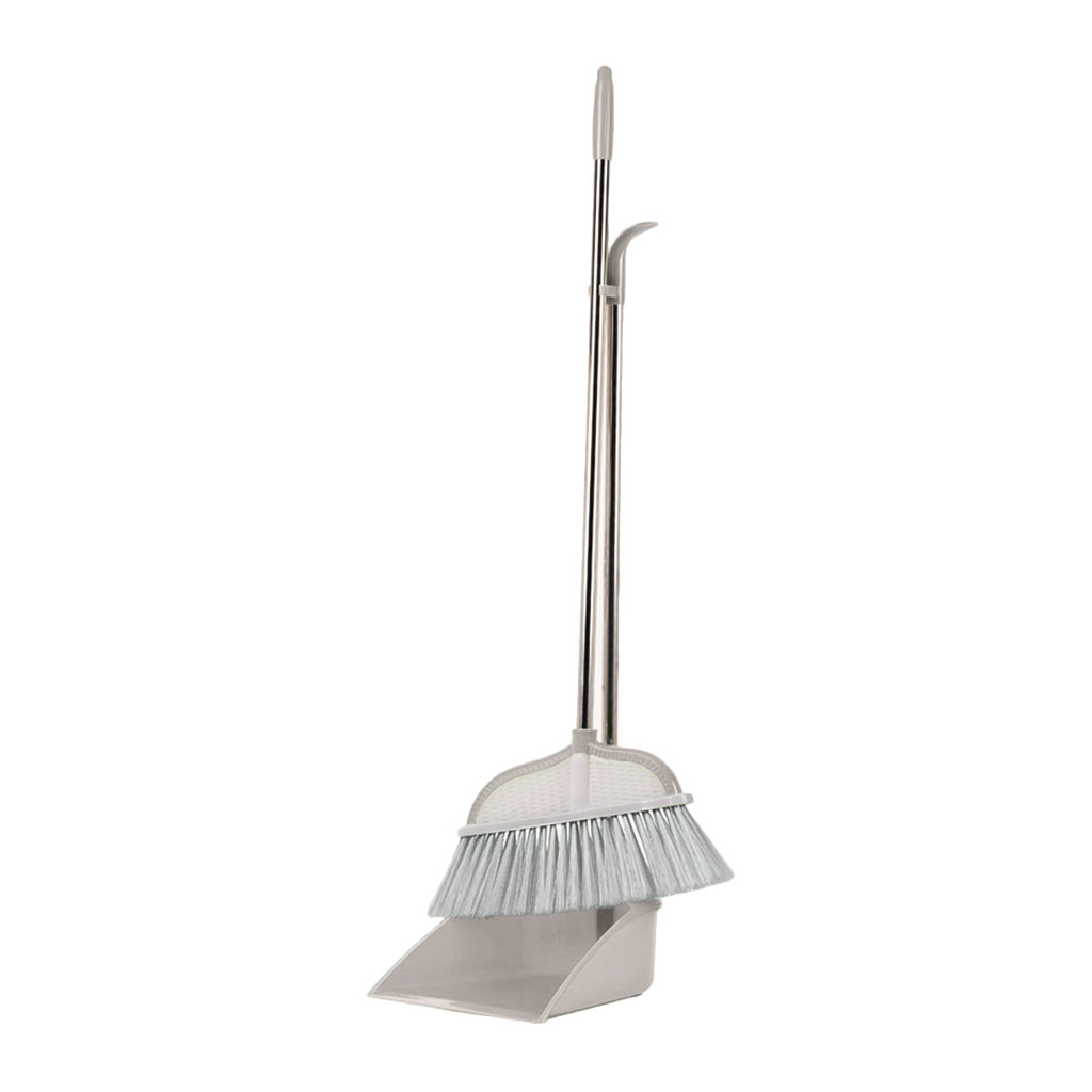 KASSA HOME ไม้กวาดไนล่อนพร้อมที่โกยผง รุ่น CLS117026 สีเทา