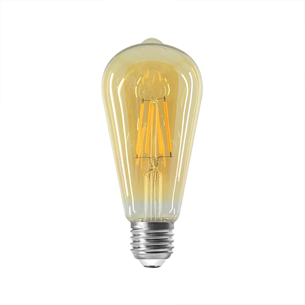 LUZINO หลอดวินเทจ LED 4 วัตต์ Warm White รุ่น FB004ID-1-ST64S กระจกสีชาทอง ST64 E27