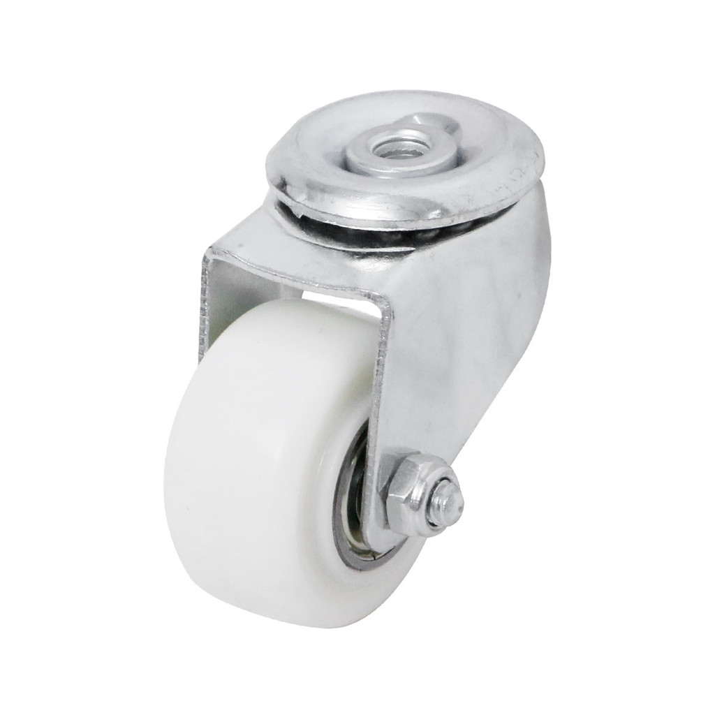 GIANT KINGKONG ล้อไนล่อนแบบรู หมุนได้ ไม่มีเบรก รุ่น Z08-07-040-107W ขนาด 4 ซม. สีขาว