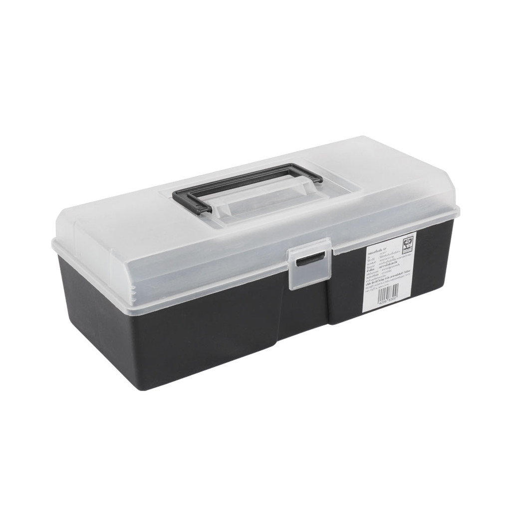 กล่องเครื่องมือพลาสติก 12 นิ้ว GIANT KINGKONG รุ่น HL3017 สีใส - ดำ