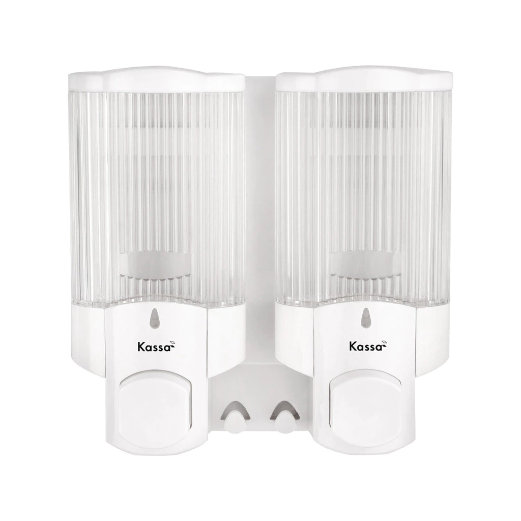 KASSA ที่กดสบู่เหลว 2 ช่อง รุ่น KS-7105A ความจุ 350 มล. สีขาว