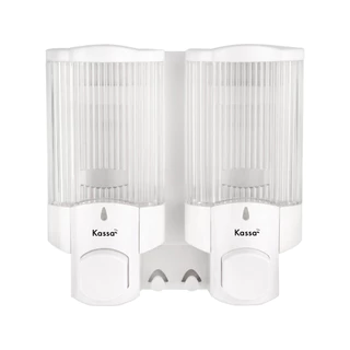 KASSA ที่กดสบู่เหลว 2 ช่อง รุ่น KS-7105A ความจุ 350 มล. สีขาว