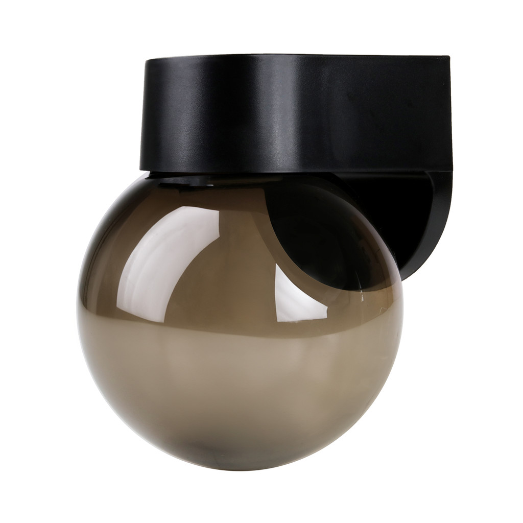 LUZINO โคมไฟผนังภายนอก (PS) 6 นิ้ว 1xE27 รุ่น JEWEL W06(BK) ขนาด 15 x 17 x 18.5 ซม. สีดำ