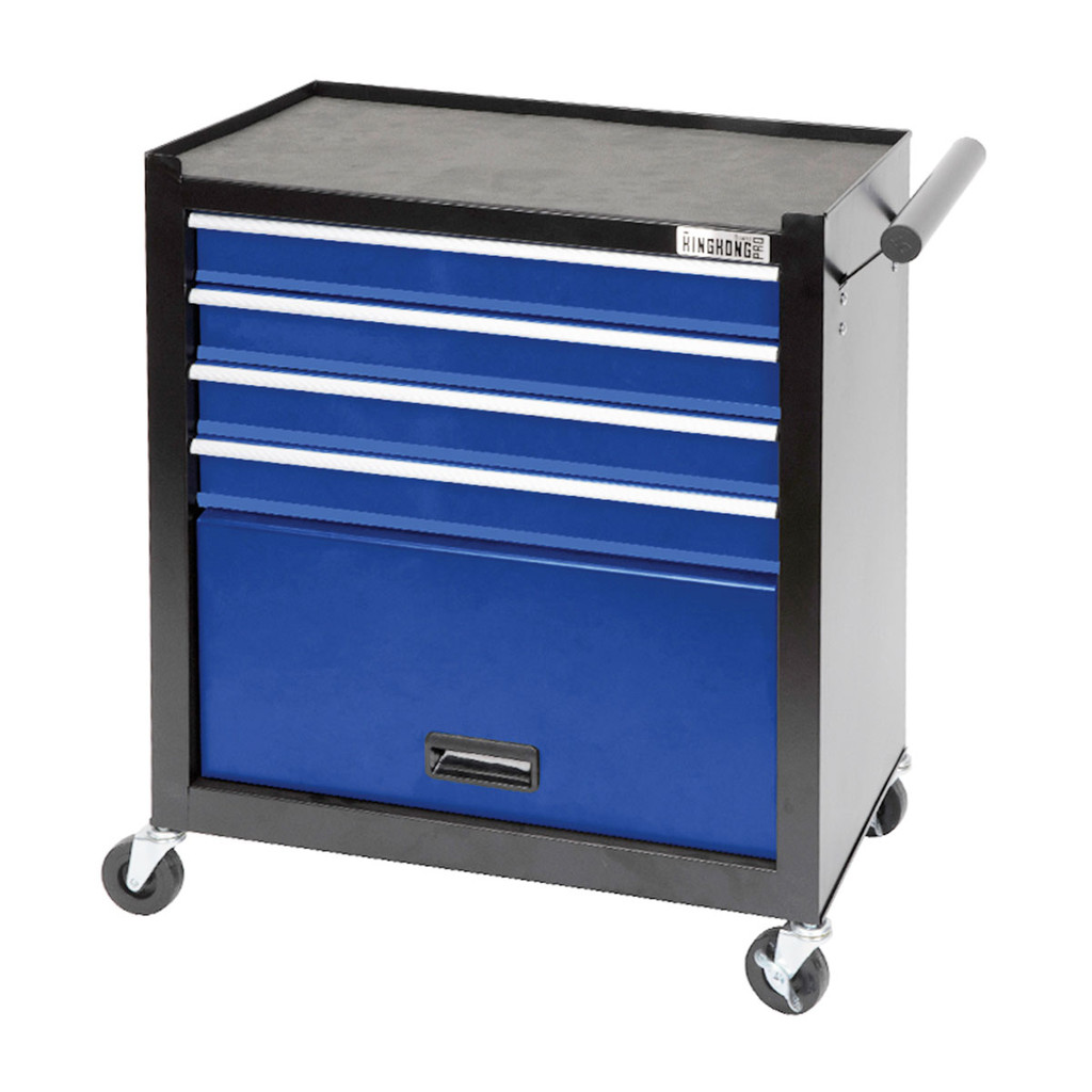 GIANT KINGKONG PRO ตู้เครื่องมือเหล็กล้อเลื่อน 4 ลิ้นชัก รุ่น STO04 ขนาด 61.7 x 33 x 66 ซม สีน้ำเงิน