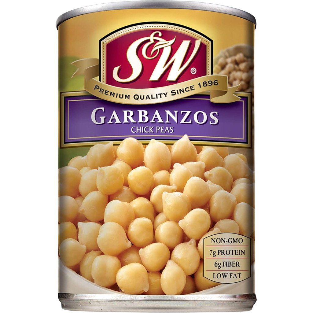 ถั่วลูกไก่กระป๋อง สามารถนำไปประกอบอาหาร 439G S&W Garbanzo Beans