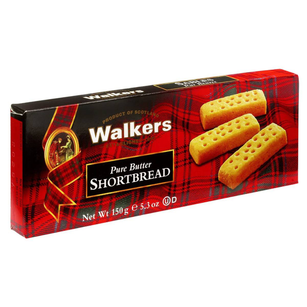 วอล์คเกอร์ส บัตเตอร์ ชอร์ตเบรด ขนมปังกรอบ เค็มเล็กน้อย กรอบ Walkers Butter Shortbread 150G