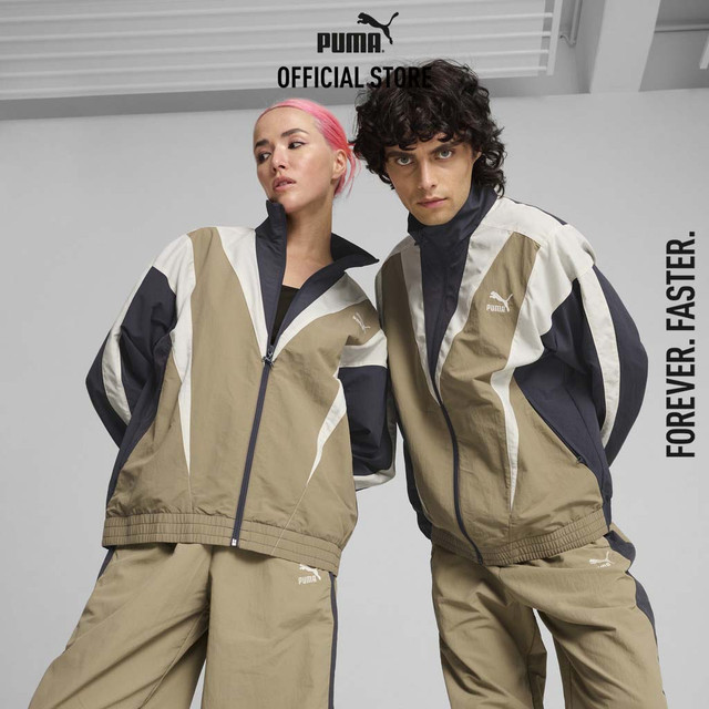 PUMA PRIME/SELECT - เสื้อแจ็คเก็ตกีฬายูนิเซ็กซ์ CLUB DE COURSE สีเบจ 62673267