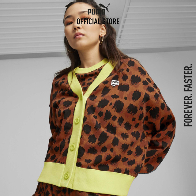 PUMA PRIME/SELECT - เสื้อคาร์ดิแกนผู้หญิง DOWNTOWN สีน้ำตาล 62435281