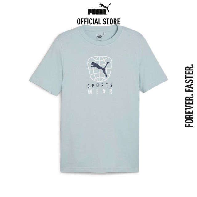 PUMA BASICS - เสื้อยืดผู้ชาย BETTER SPORTSWEAR สีฟ้า - 67900122