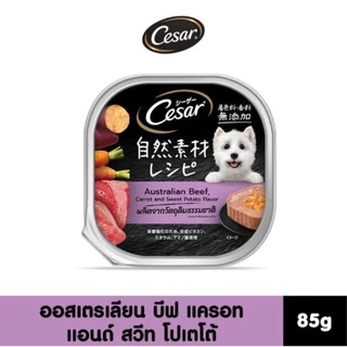 CESAR ซีซาร์ คราฟต์ อาหารสุนัขพรีเมียม 85 ก. (28 ถาด) อาหารเปียกสุนัข สำหรับสุนัขโตเต็มวัย