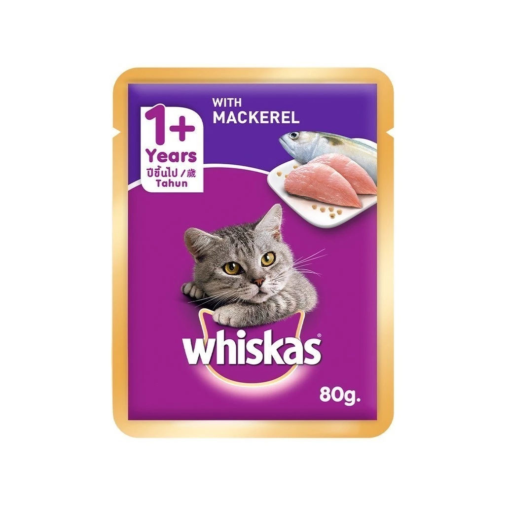 [24 ฟรี 4] WHISKAS วิสกัส อาหารเปียกแมว แมวโต ลูกแมว แมวสูงวัย เลือกรสชาติได้ 80ก. thumbnail 4