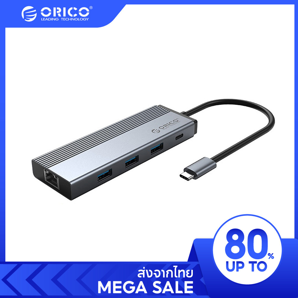 [ออกใบกำกับ- ทักแชท] ORICO 5in 1 USB C ถึง USB 3.0 HUB ความเร็วสูง 5 พอร์ต Multi Splitter อะแดปเตอร์สําหรับ PC แล็ปท็อป