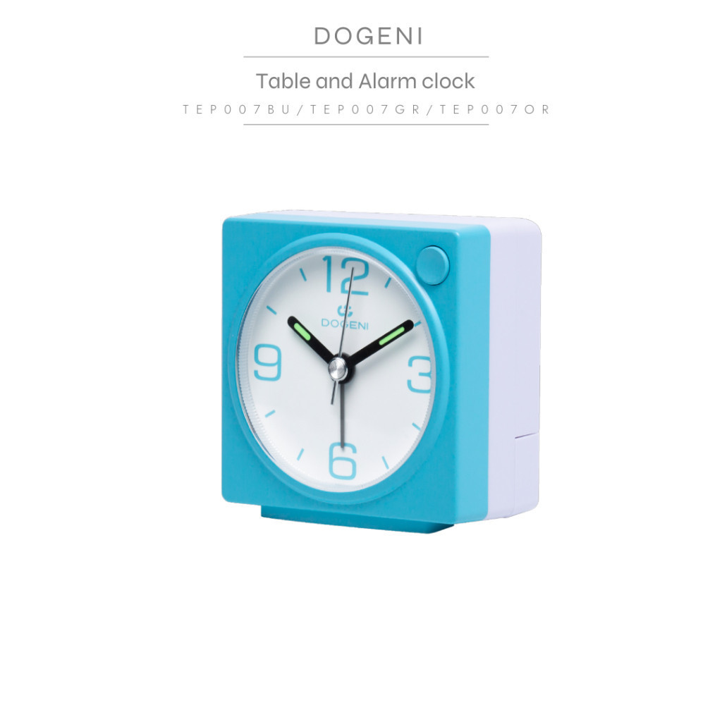 DOGENI นาฬิกาปลุก Alarm Clock (TEP007OR/TEP007BU/TEP007GR) สีฟ้า เขียว ส้ม