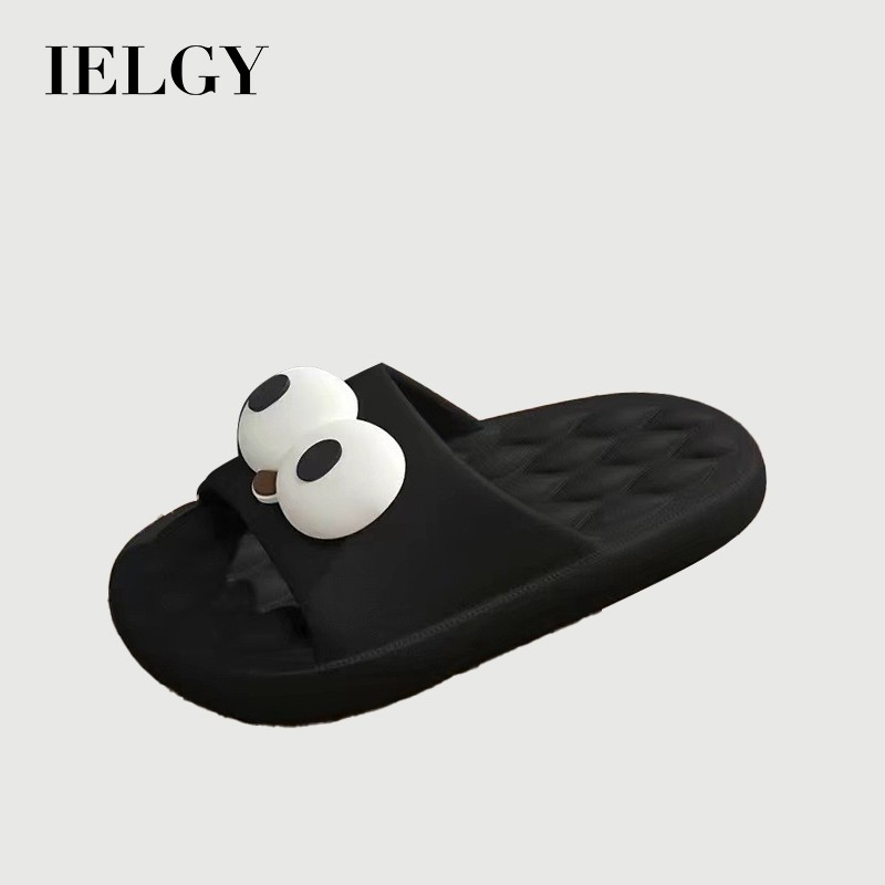 IELGY ตลกตาใหญ่ฤดูร้อนใหม่น่ารักสบายๆบ้านห้องน้ําอาบน้ําลื่นรองเท้าแตะกันน้ําผู้หญิง