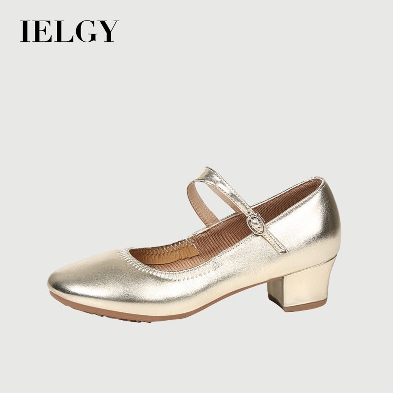 IELGY รองเท้าเต้นรําพื้นนุ่มสไตล์ใหม่สําหรับผู้หญิง