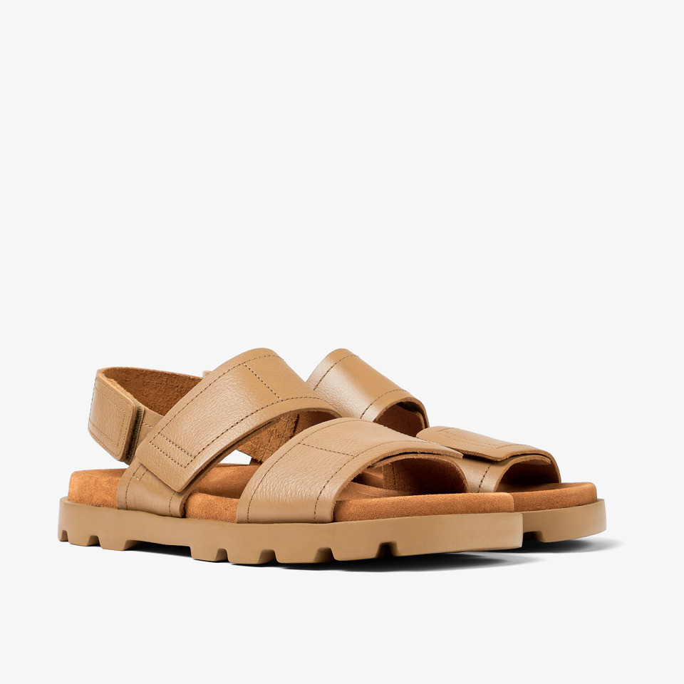 Camperรุ่น Brutus Sandal รองเท้าแตะหนัง ผู้ชาย สี Brown - K100777-008