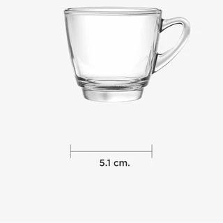 JJGLASS (Ocean) P01641 Kenya Cappuccino Cup - แก้วกาแฟ ถ้วยกาแฟคาปูชิโน่ ขนาด 8 1/2 ออนซ์ แก้วเเบบมีหูจับเเบบใส