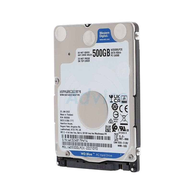 WD 500 GB HDD (NOTEBOOK) BLUE (5400RPM, SATA-3, WD5000LPZX) - A0142348