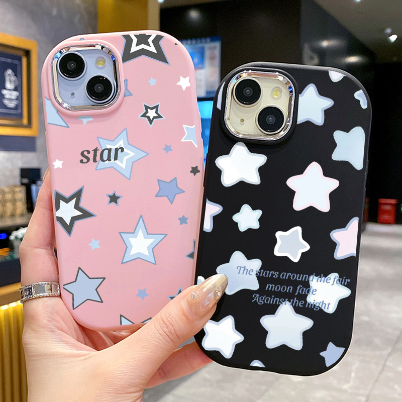 เคสสำหรับ OPPO A17 A17K เคสป้องกันซิลิโคนกันกระแทกเคสโทรศัพท์มีลายดาว - รูปที่ 7