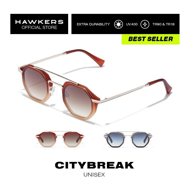 HAWKERS CITYBREAK แว่นกันแดด ยอดฮิต Polarized UV400 Unisex [ของแท้]