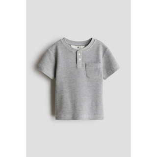 H&M(เอชแอนด์เอ็ม) เสื้อ Waffled Henley เด็กผู้ชาย 1266136_1