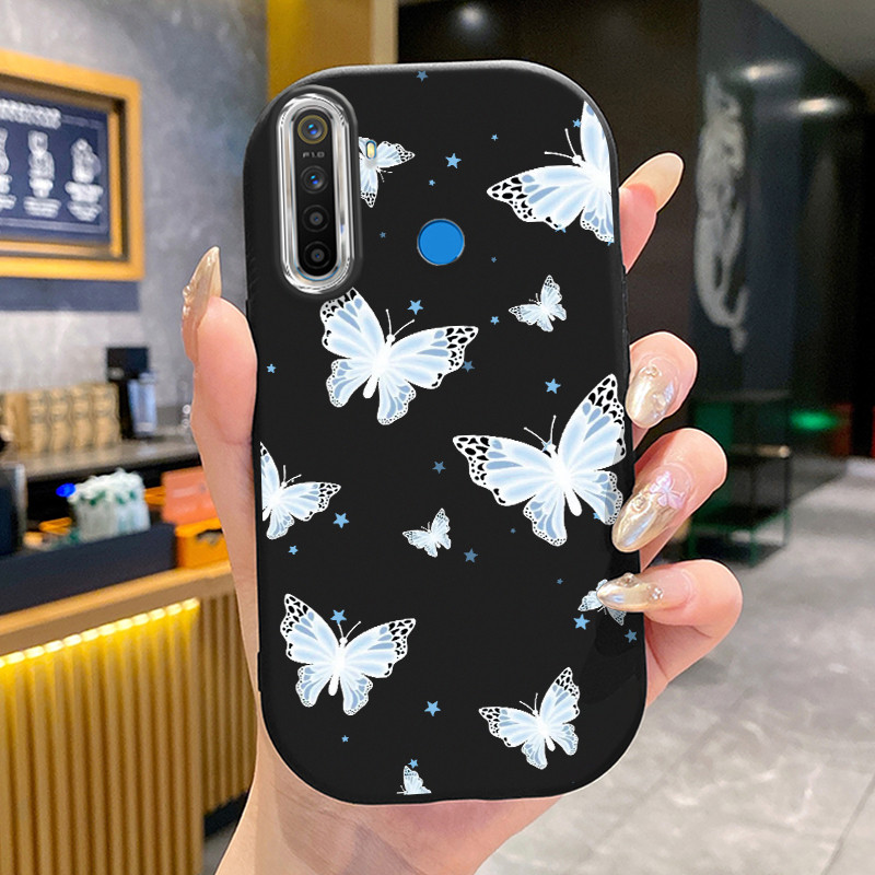 เคสสำหรับ Realme 5 5i 5s 6i C3 C3i 8 5G 8S 5G Q3 Q3i V13 5G Narzo 30 5G เคสโทรศัพท์ลายผีเสื้อ
